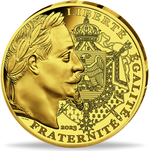 250 Euro Napoleon III Serie Muenzgeschichte - Vorderseite Münze