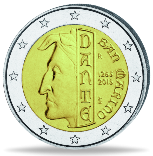 2 E Dante Alighieri - Münze Vorderseite