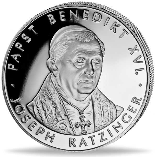 Gedenkprägung Benedikt XVI. - Münze Vorderseite