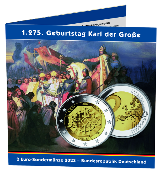 Komplettsatz 5 x 2 Euro Karl der Große – Sammelalbum