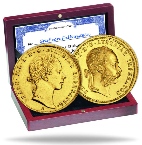 Kaisertum Österreich, Haus Habsburg, 2er Dukaten-Satz Franz Joseph I. - Gold