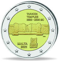 2 Euro Malta Tarxien Tempel - Münze Vorderseite