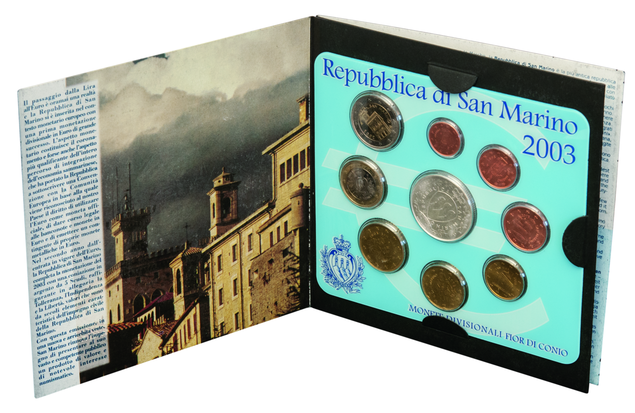 8,88 Euro Kursmünzensatz mit 1 Cent - 2 Euro plus 5 €-Sammlermünze 1.700  Jahre Republik