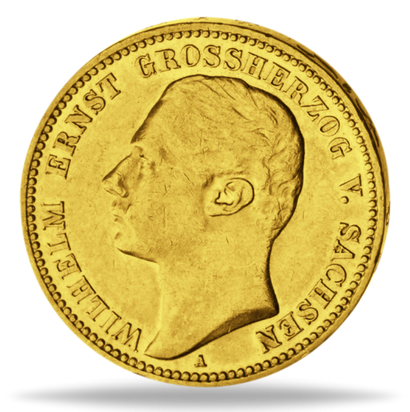 20 Mark 1901, Großherzog Wilhelm Ernst - Vorderseite Münze