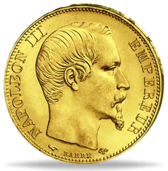 20 Französische Francs Napoleon III. - Vorderseite Münze