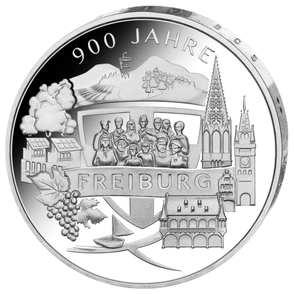 20 Euro 900 Jahre Freiburg Silber - Münze Vorderseite