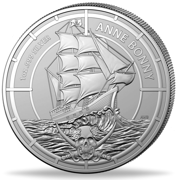 2 Dollar Anne Bonny - Vorderseite Münze