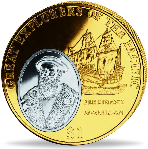 1 Dollar Ferdinand Magellan - Vorderseite Münze