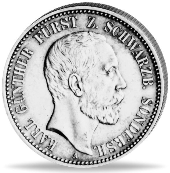 2 Mark Karl Günther I. Jaeger 168 - Münze Vorderseite