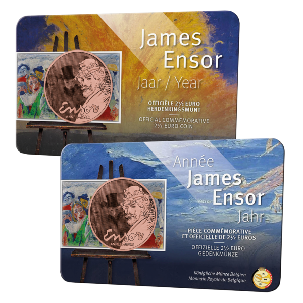 Zweimal 2,5 Euro James Ensor Satzbild