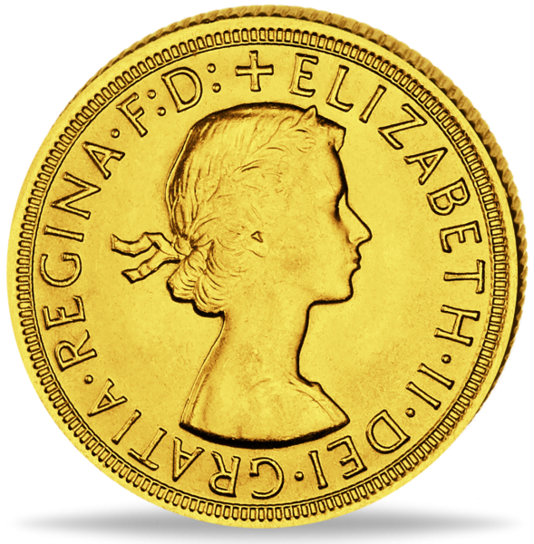 1 Sovereign 1963, Königin Elizabeth II. Schleife (f.st) - Münze Vorderseite
