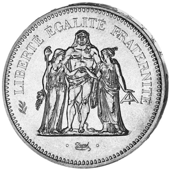 50 Francs Herkules - Vorderseite Münze