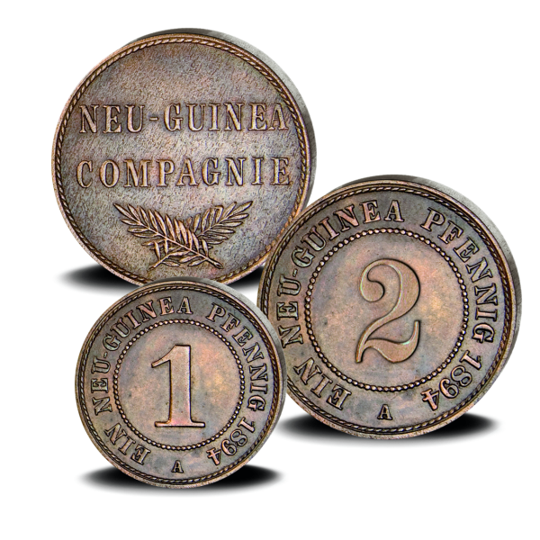 1und 2 Pfennig-Satz Deutsch Neuguinea
