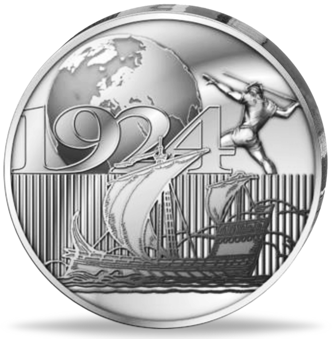 Frankreich, 10 Euro zu den Olympischen Spielen Paris von 1924, Silber