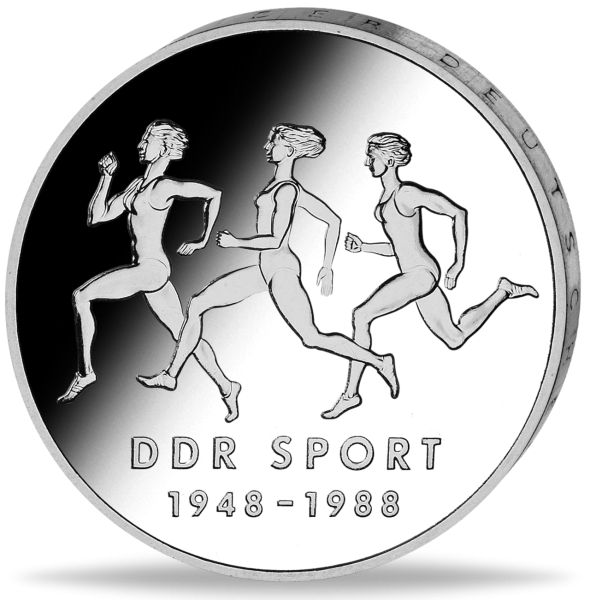 DDR, 10 Mark 1888, 40 Jahre Deutscher Turn- und Sportbund - Münze Vorderseite