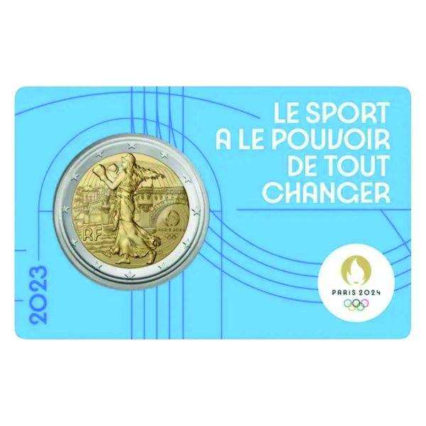 2 Euro Säerin - blaue Coincard Vorderseite