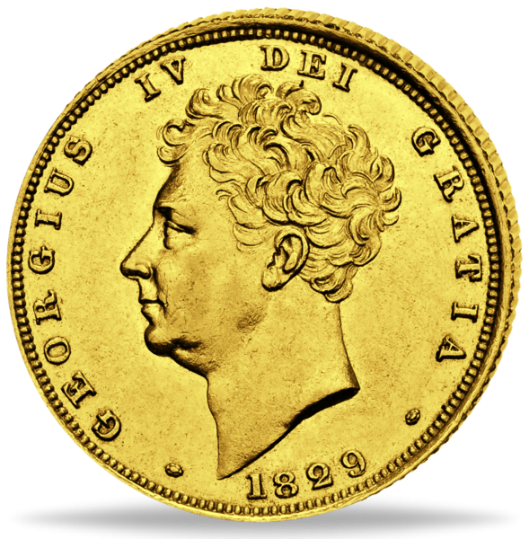 Großbritannien, 1 Sovereign 1829, König Georg IV. (f.st) - Münze Vorderseite