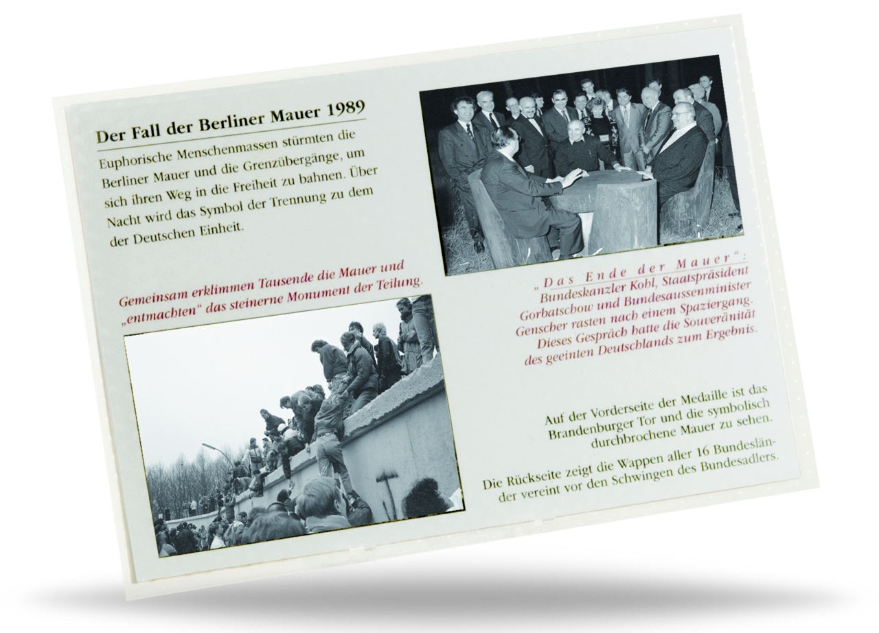 JubiläumsSatz 30 Jahre Mauerfall MünzenVersandhaus EmporiumHamburg