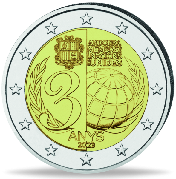 2 E 30 J. UN-Beitritt - Münze Vorderseite