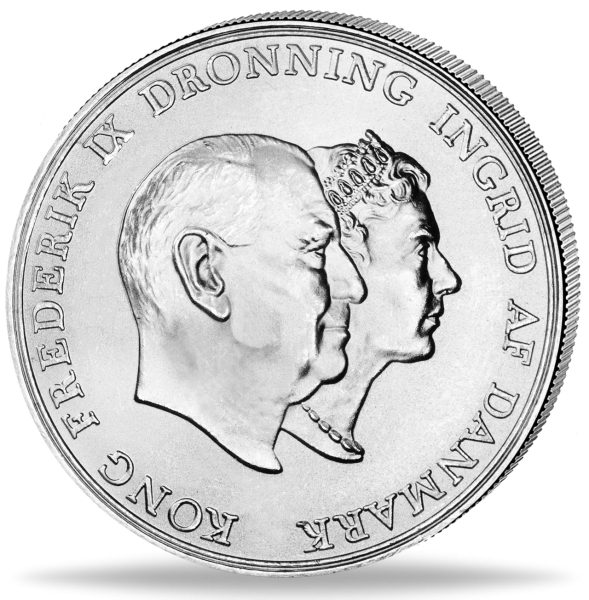 5 Dkr Frederik  IX. - Silberhochzeit - Münze Vorderseite