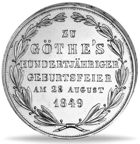 Doppelgulden Frankfurt - Goethe Thun 137 - Münze Vorderseite