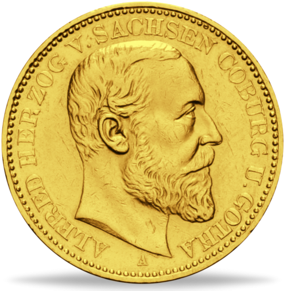 20 Mark „Herzog Alfred“ 1895 - Gold - Münzkurier Vorderansicht