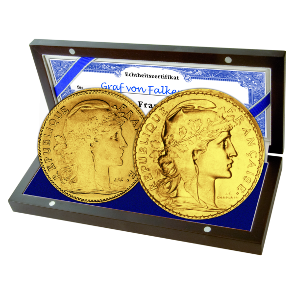 10 + 20 Französische Francs Marianne - Satzbild