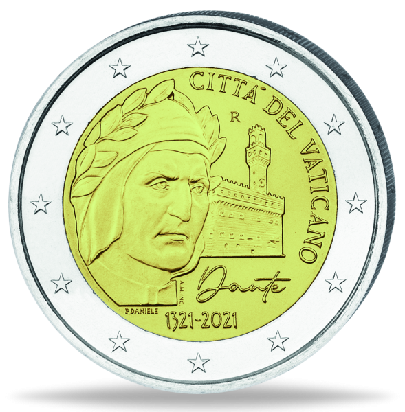 2 Euro Alighieri - Vorderseite Münze