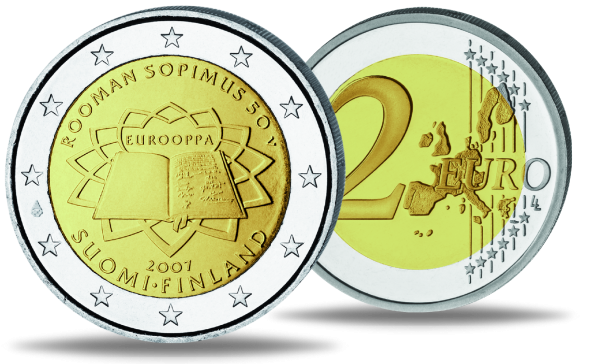 2 Euro Römische Verträge Finnland | Münzen-Versandhaus Emporium-Hamburg