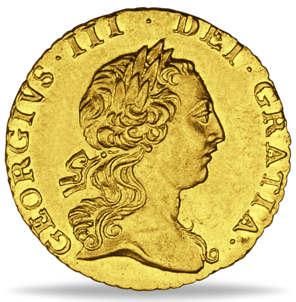 1_4 Guinea George III - Vorderseite Münze