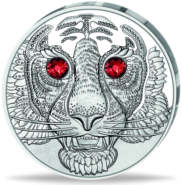 Österreich, 20 Euro Stärke des Tigers - Asien, PP, 2022 - Münze Vorderseite