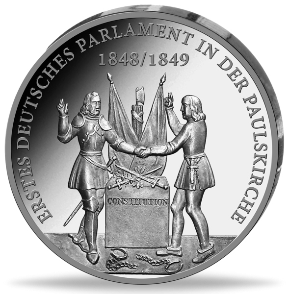 Gedenkprägung 1. Deutsches Parlament 1848 - Münze Vorderseite