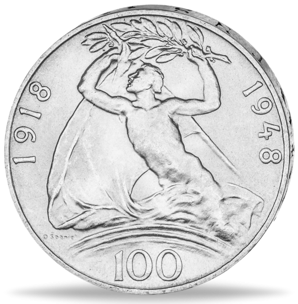 100 Korun Unabhängigkeit - Münze Vorderseite
