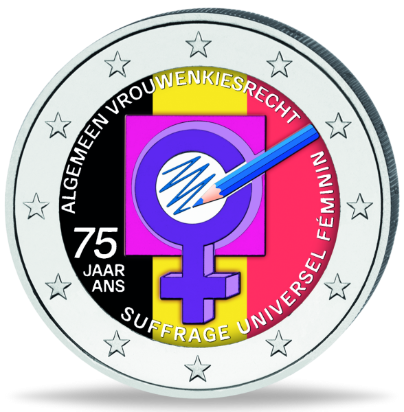 2 Euro 75 Jahre Frauenwahlrecht - Münze Vorderseite