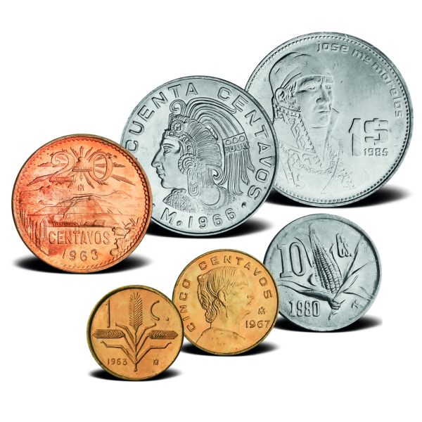 1 86 Pesos Kursmünzensatz - Gruppenbild