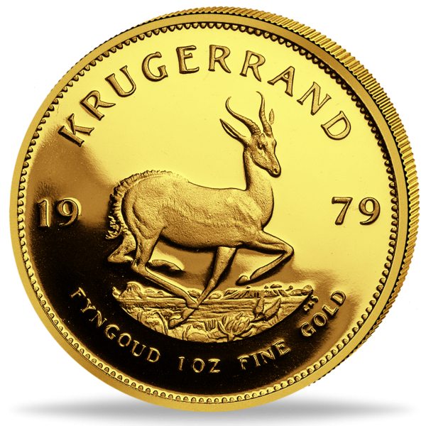 Südafrika Krügerrand 1 Unze Gold 1979 Polierte Platte - Münze  Vorderseite