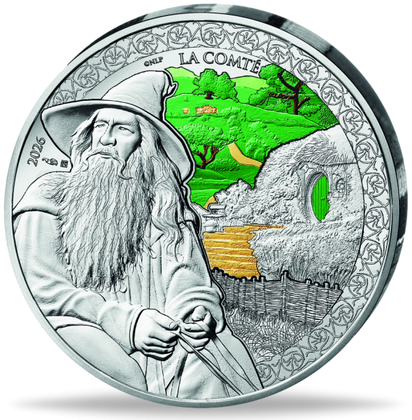 50 Euro Herr der Ringe – 2026, Silber mit Farbapplikation - Münze Vorderseite