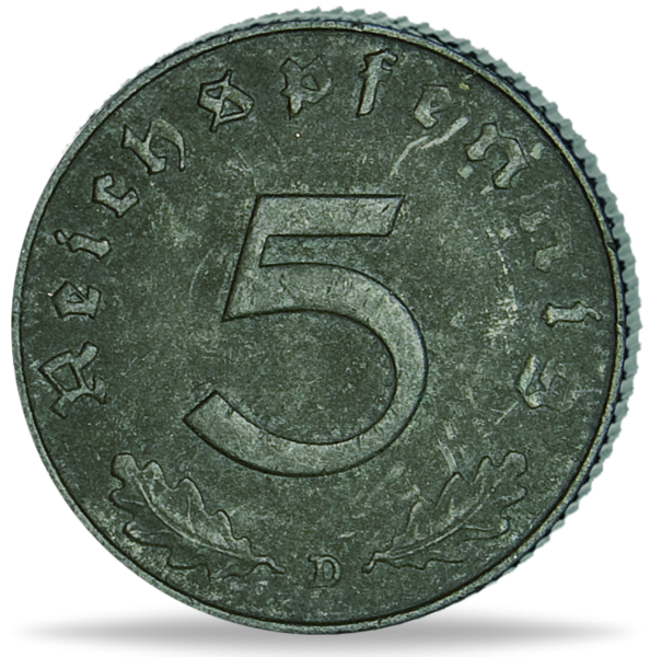 5 Reichspfennig „Alliierte Besatzung“ 1947-1948, Jäger 374 - Münze Vorderseite