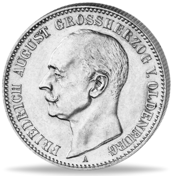 2 Mark „Großherzog Friedrich August“ - 1900 - Silber - Münze Vorderseite