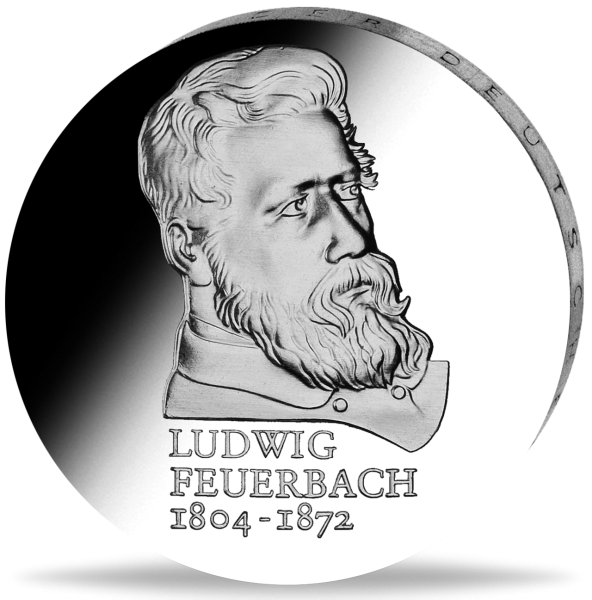 10 Mark der DDR Ludwig Feuerbach - Münze Vorderseite