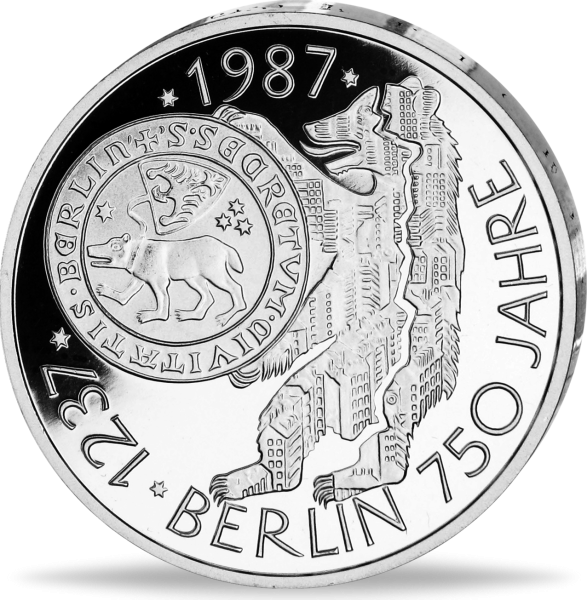 10 Deutsche Mark  750 Jahre Berlin - Vorderseite BRD Münze
