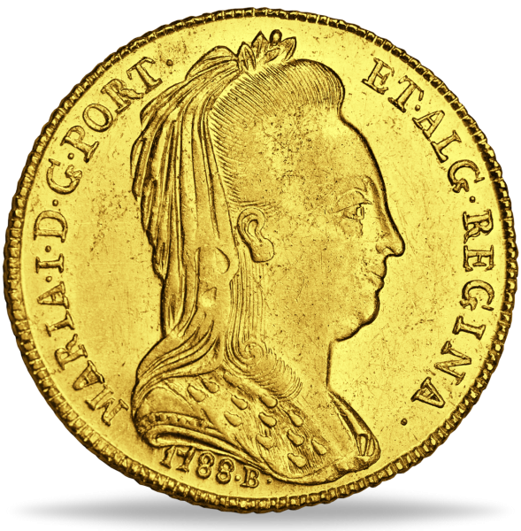 01080504 ^ - ^ - ^ 30 ^ - ^_6400Reis_Maria_I_Witwenschleier_Brasilien_Au_VS
