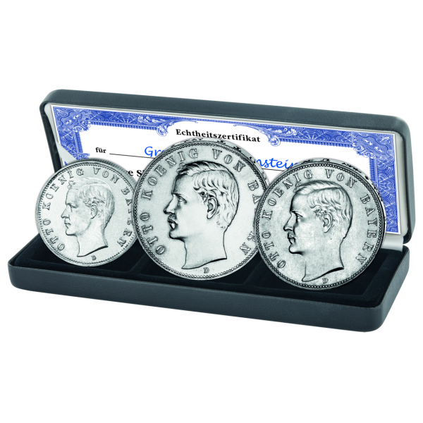 Silber-Komplett-Satz 2+3+5 Mark, König Otto - Satzbild