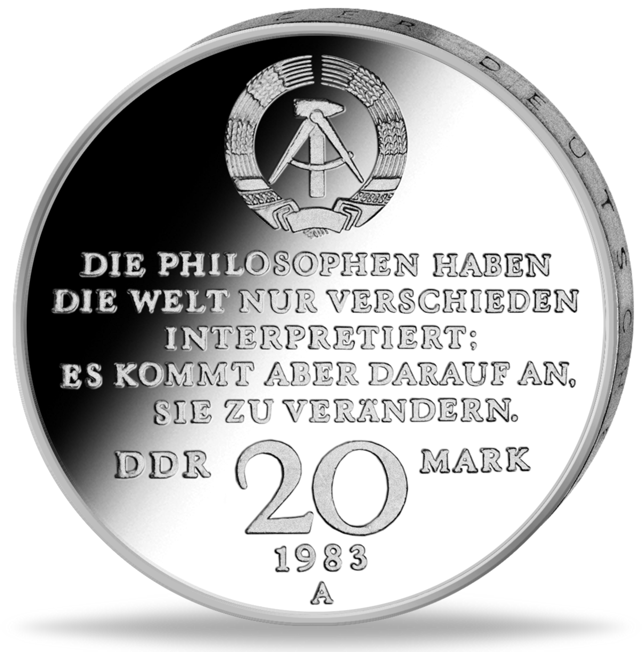DDR, 20 Mark 1983, Karl Marx - Polierte Platte | Münzen-Versandhaus