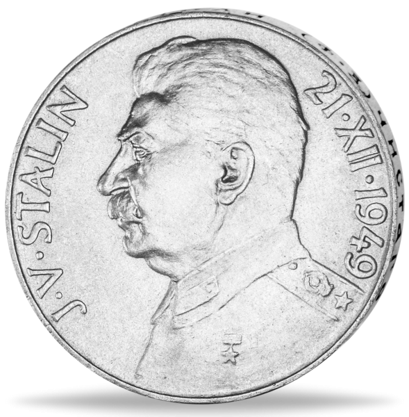 100 Tchechische Kronen 70 Geburtstag Stalin - Vorderseite Münze