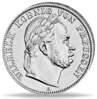 Vereinstaler Wilhelm I. - Vorderseite historische Silbermünze Vereinstaler Wilhelm I. - Vorderseite historische Silbermünze