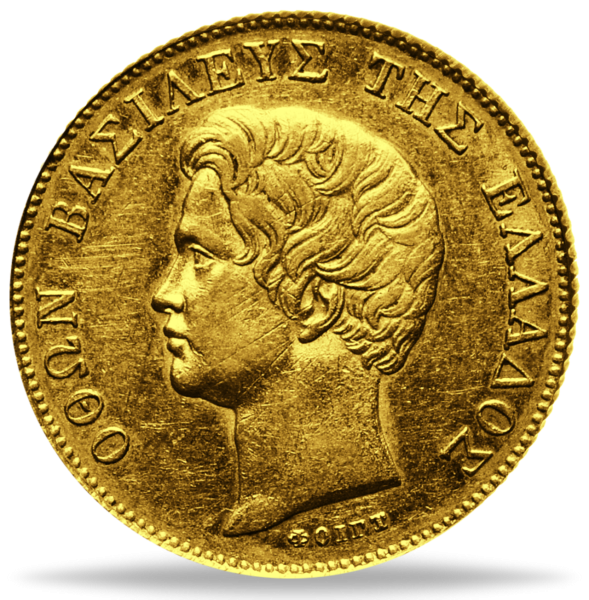 Königreich Griechenland, 20 Drachmen 1833, König Otto I. - Münze Vorderseite
