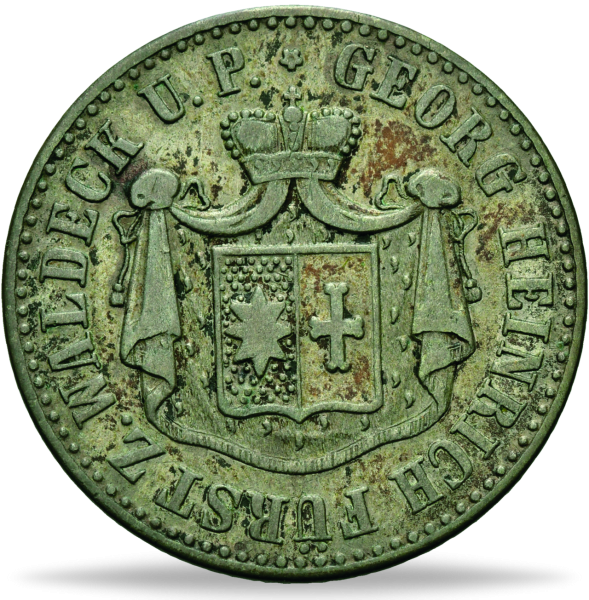 Waldeck.Pyrmont, 1/6 Taler 1845 A, Fürst Georg Heinrich Münze Vorderseite