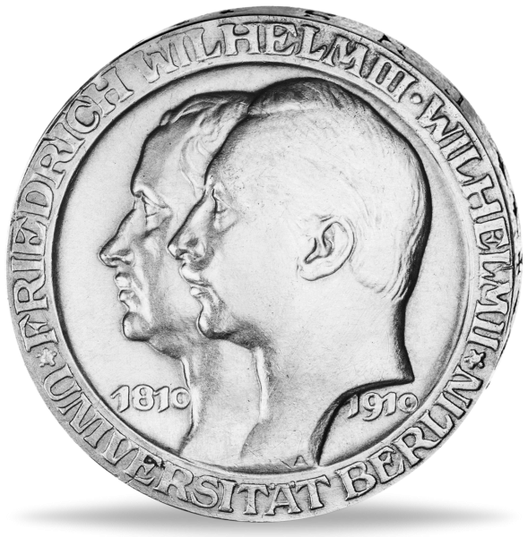 Preußen , 3 Mark Wilhelm II. - Uni Berlin 1910 - Silber - Münze Vorderseite