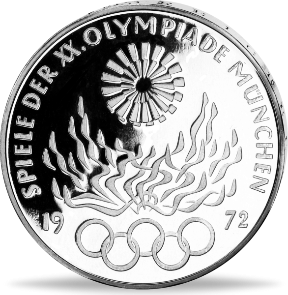 10 DM Olympia Flamme - Vorderseite Münze